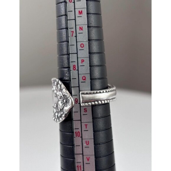 Handmade Antique Silver Plated Butter Knife Ring Size 9 - Picture 6 of 6